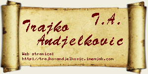 Trajko Anđelković vizit kartica
